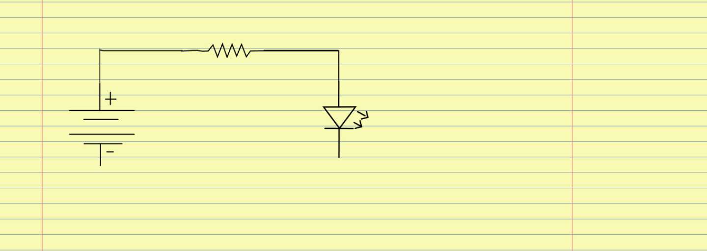 Dibujo de un LED