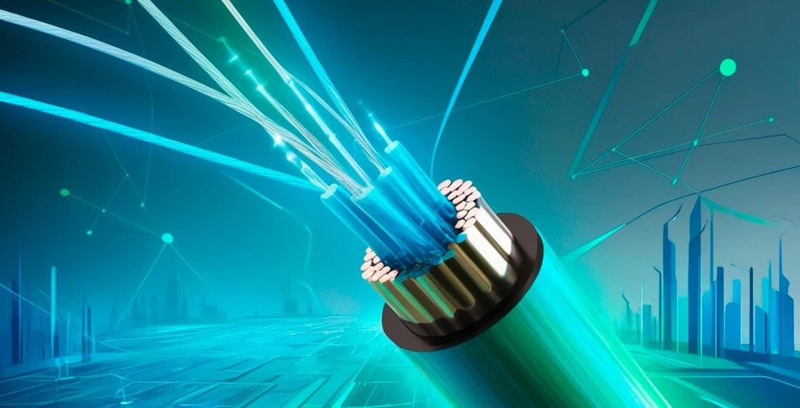 Medio cuántico con fibra óptica