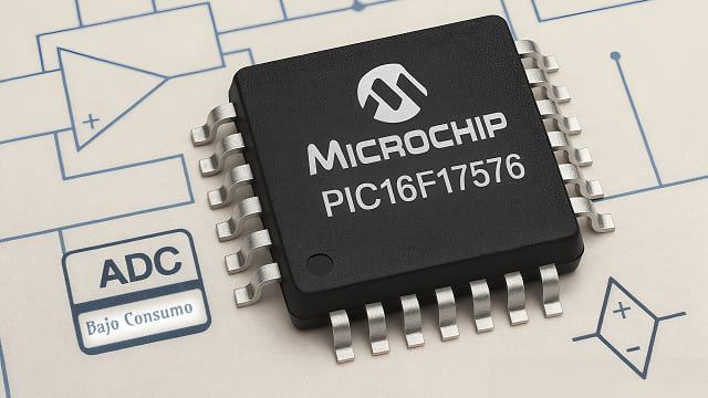 PIC16F17576: Microcontrolador de Bajo Consumo para Sensores Analógicos
